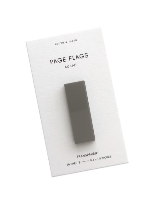 Transparent Page Flag-Au Lait