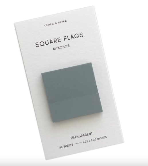 Square Transparent Flags-Mykonos