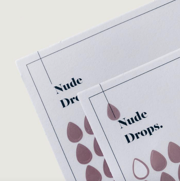 Transparent Drop Stickers-Nude