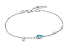Load image into Gallery viewer, Ania Haie Turquoise Discs Silver Bracelet
