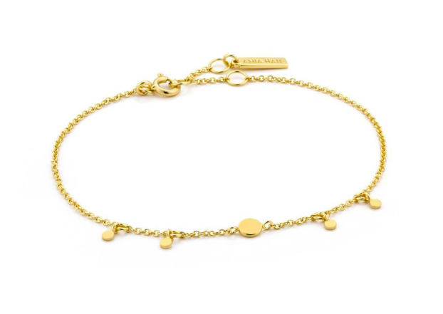 Ania Haie Gold Geometry Drop Discs Bracelet