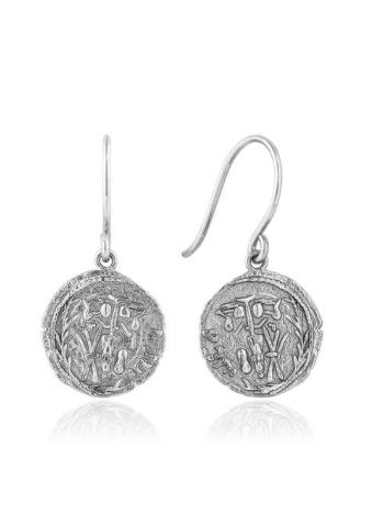 Ania Haie Silver Emblem Hook Earrings