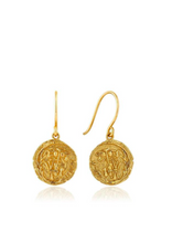 Load image into Gallery viewer, Ania Haie Gold Emblem Hook Earrings
