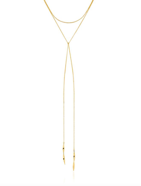 Ania Haie Silver Helix Lariat Necklace