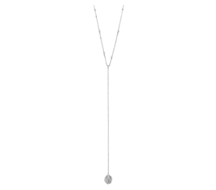 Ania Haie Silver Coin Y Drop Necklace