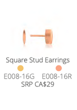Load image into Gallery viewer, Ania Haie Rose gold-Plated Sterling Silver Square Stud Earrings
