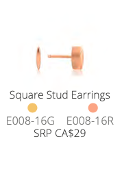 Ania Haie Rose gold-Plated Sterling Silver Square Stud Earrings