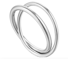 Load image into Gallery viewer, Ania Haie Rhodium-Plated Sterling Silver Modern Double Wrap Ring
