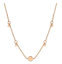 Load image into Gallery viewer, Ania Haie Rose Gold-Plated Sterling Silver Geometry Drop Discs Necklace
