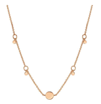 Ania Haie Rose Gold-Plated Sterling Silver Geometry Drop Discs Necklace