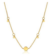 Load image into Gallery viewer, Ania Haie Geometry Gold-Plate Drop Discs Necklace
