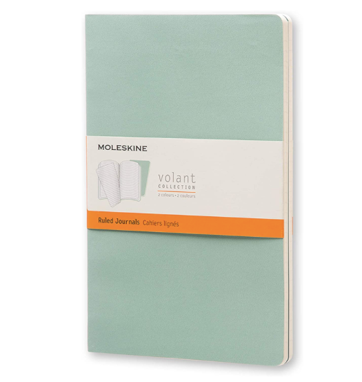 Moleskine Volant Journal, Soft Cover,Large, Sage Green 96 Pages