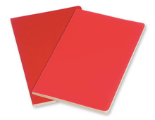 Load image into Gallery viewer, Moleskine Volant Journal, Soft Cover, Pocket (3.5&quot; x 5.5&quot;) Ruled/Lined, Geranium Red, 80 Pages (Set of 2)
