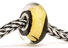 Load image into Gallery viewer, Trollbeads Glass BLACK GOLD
