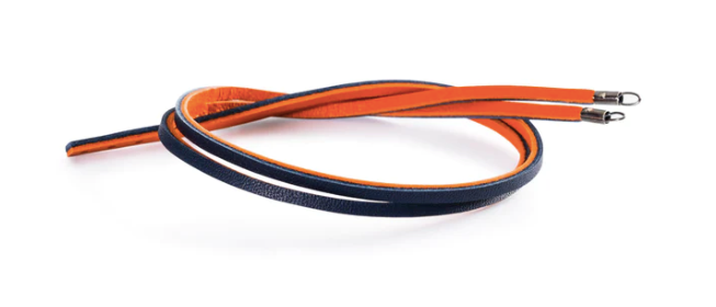 Trollbeads Leather Bracelet Orange/Navy