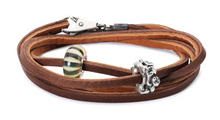 Load image into Gallery viewer, Trollbeads Leather Bracelet Light/Dark Brown

