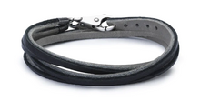 Load image into Gallery viewer, Trollbeads Leather Bracelet Black/Grey
