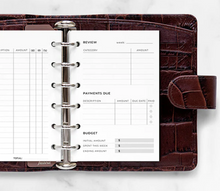 Load image into Gallery viewer, Filofax Expense Tracker refill-Pocket
