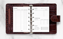 Load image into Gallery viewer, Filofax Expense Tracker refill-Pocket
