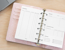 Load image into Gallery viewer, Filofax Expense Tracker refill-Pocket
