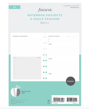 Load image into Gallery viewer, Filofax Notebook Projects and Goals Refill-A5
