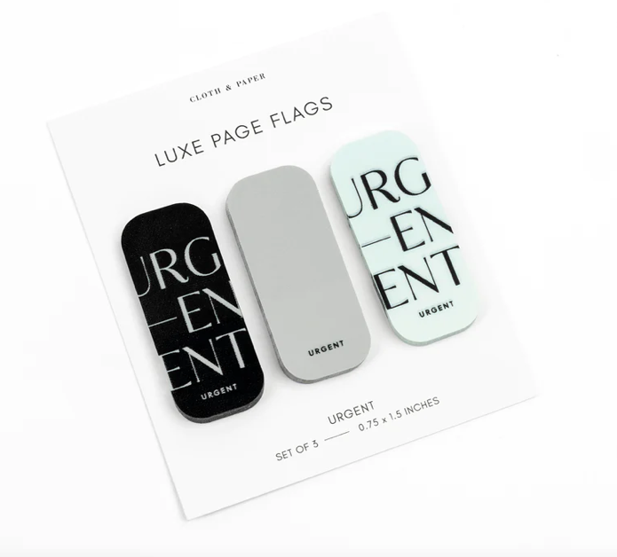 Cloth & Paper - Luxe Page Flag Trio-Urgent