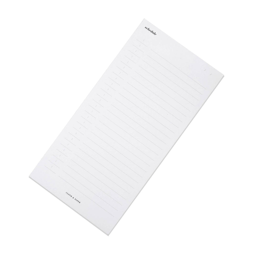 Cloth & Paper - Today's Schedule Notepad