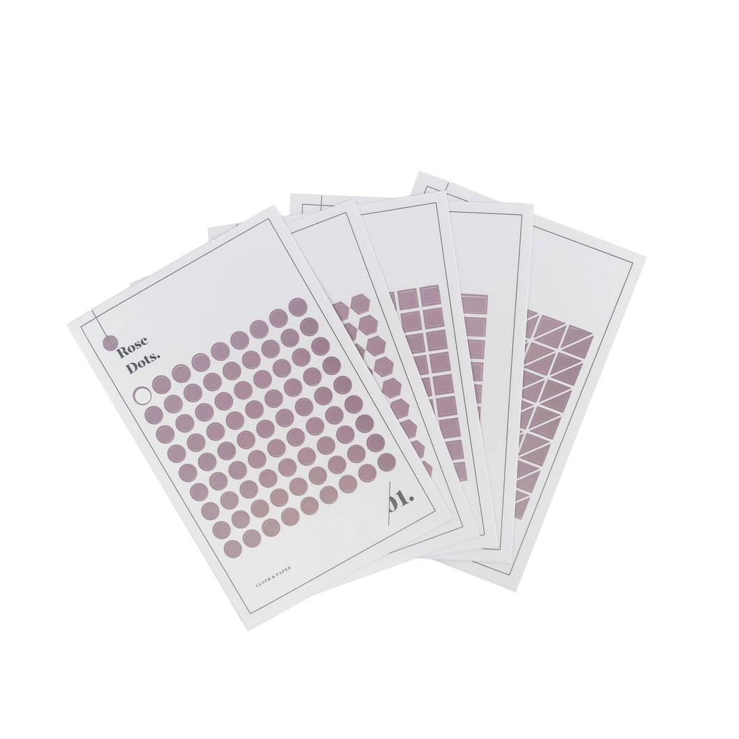 Cloth & Paper - Minimal Shape Sticker Set-Cotton
