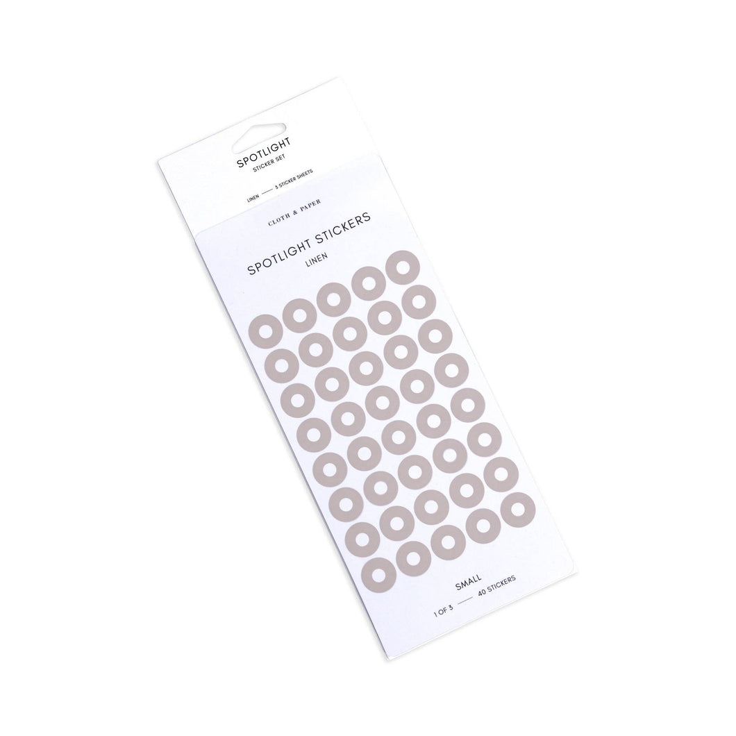 Cloth & Paper - Spotlight Sticker Set-Linen