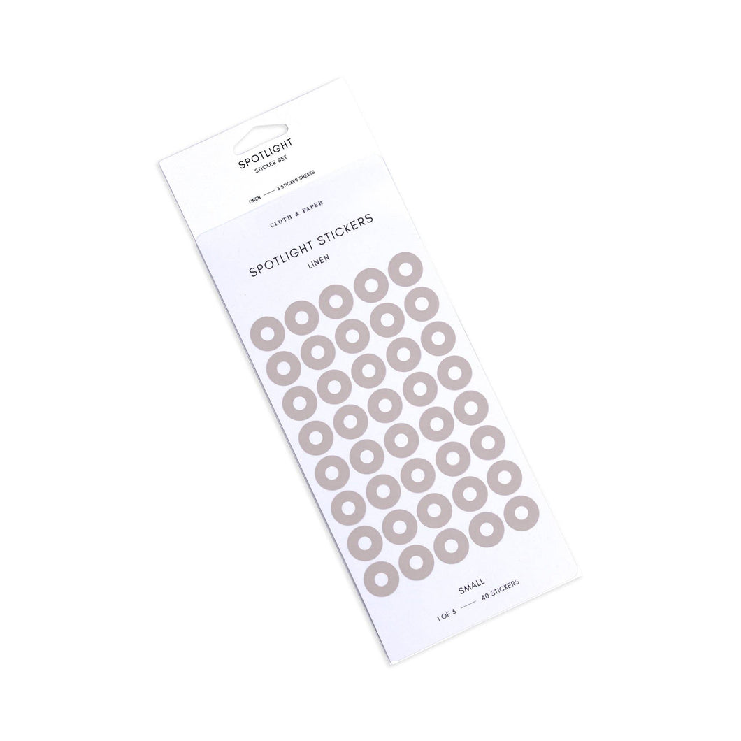 Cloth & Paper - Spotlight Sticker Set-Linen – 1OAK Jewellery and Gifts